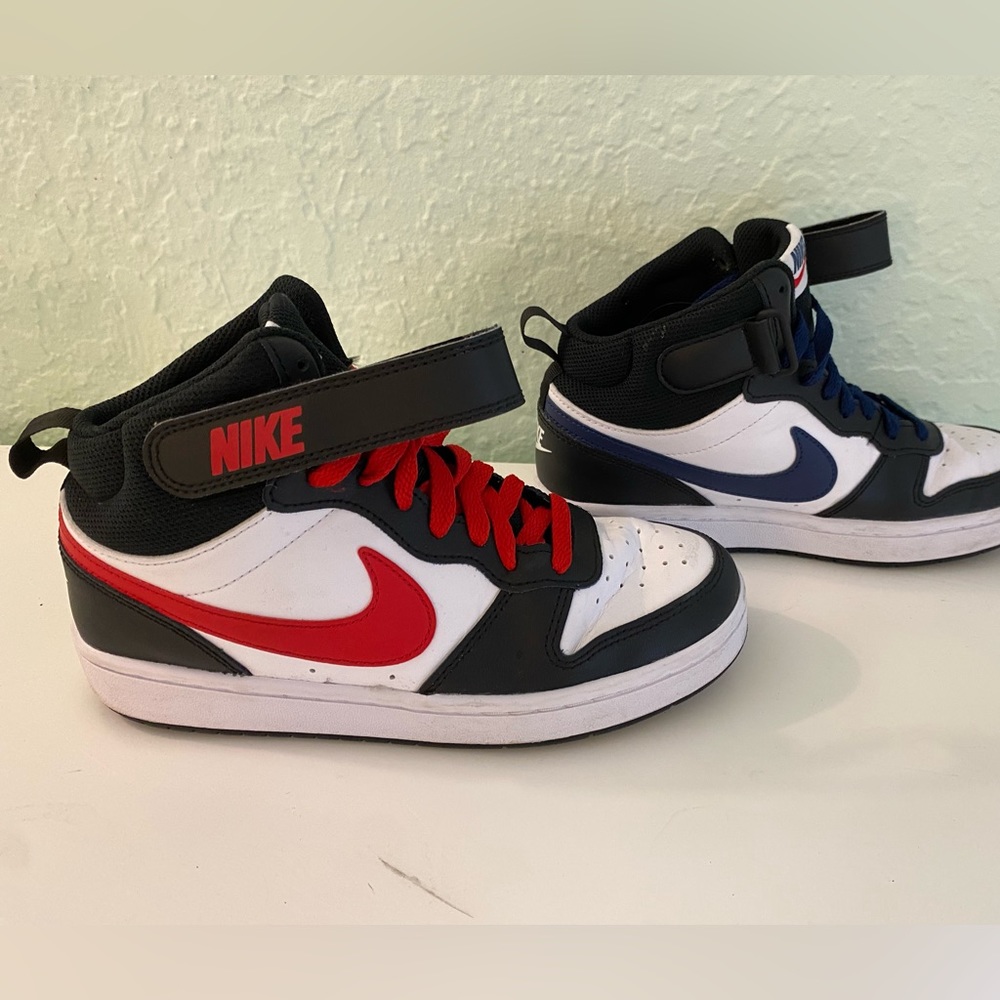 Nike SB Kids Court Borough Mid 2 White, Red, & Black Shoes - Picture 9 of 9